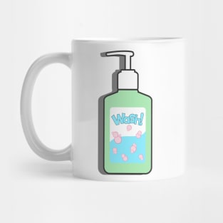 hand sanitizer on green Mug